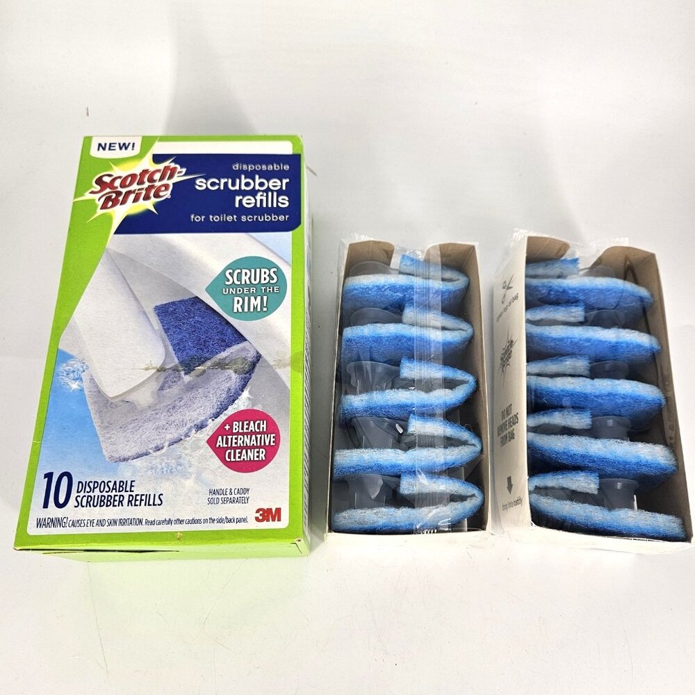 Scotch-Brite Toilet Scrubber Refills 10 Count Bleach Alternative Cleaner 3M